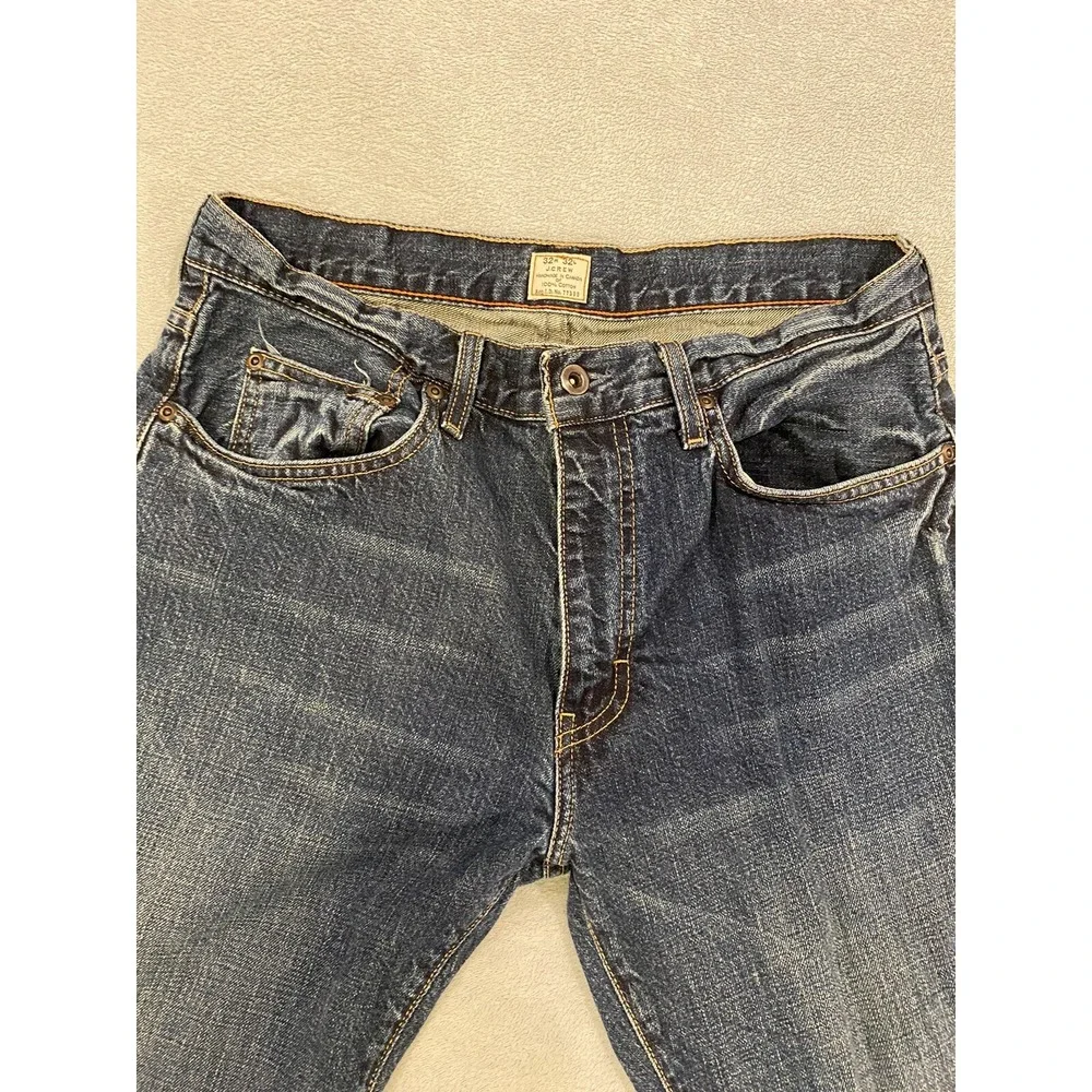 J Crew Jeans Mens 32x32 Blue Dark Wash Denim Measures 32x32 Handmade In Canada